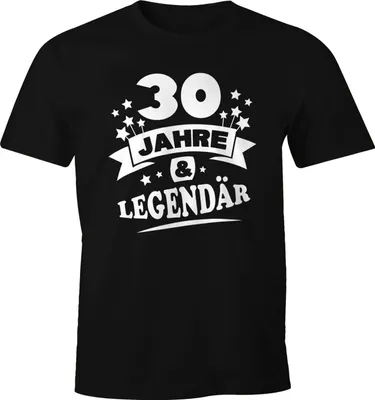 Produktbild von Herren T-Shirt Geburtstag 30 Jahre und Legendär Geschenk für Männer Fun Shirt MoonWorks® schwarz XXL