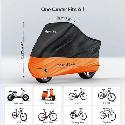 Produktbild von Famanu Fahrradhülle wasserdicht mit UV-Schutz - Orange