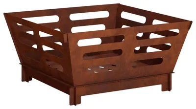 Immagine prodotto di vidaXL Caminetto da esterno, aspetto arrugginito, 60 x 60 x 30 cm, acciaio resistente alle intemperie