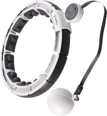 Image de Hula Hop HMS HHM16 avec aimant et poids blanc + compteur