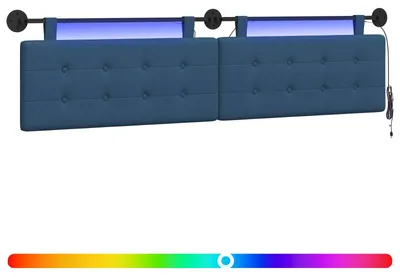 Produktbild von Hängendes Kopfteil Mit LED Licht Blau Stoff