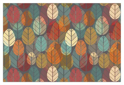 Produktbild von Wallario Poster - Bunte Blätter in Herbstlaune, Kunstdruck Größe: 61 x 91,50 cm