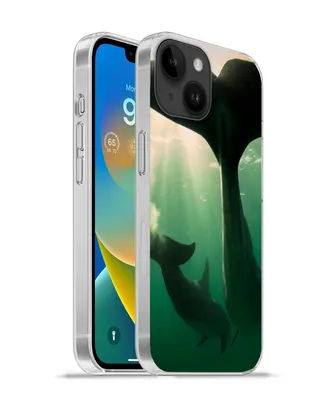 Produktbild von MuchoWow® Handyhülle Schutzhülle Hülle für Apple iPhone 14 - Softcase Delfin - Wasser - Blau Silikon Softcase Handy Hülle - Mobiltelefonhülle