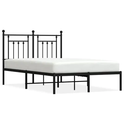 Immagine prodotto di vidaXL Struttura letto con testiera in metallo nero 120x190 cm