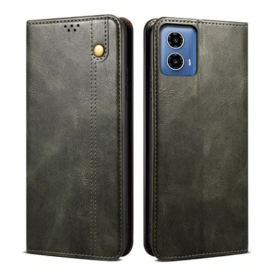 Produktbild von Hülle für Motorola Moto G85 Leder Brieftasche Schutzhülle mit Standfunktion Grün