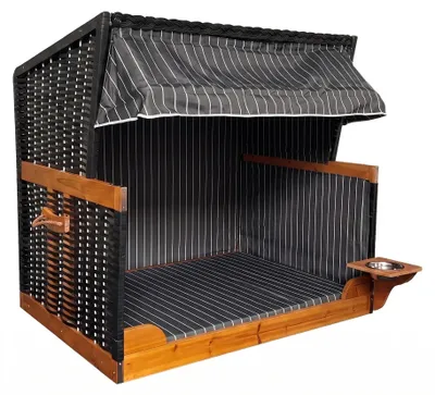Produktbild von Webavita Hundestrandkorb Rex max grau rot schwarz Webavita Hundestrandkorb Rex Max Schwarz
