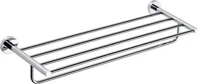 Produktbild von BOMEGA Handtuchablage Messing Chrom poliert 655x110x200 mm für Bad & Küche >> zum Bohren
