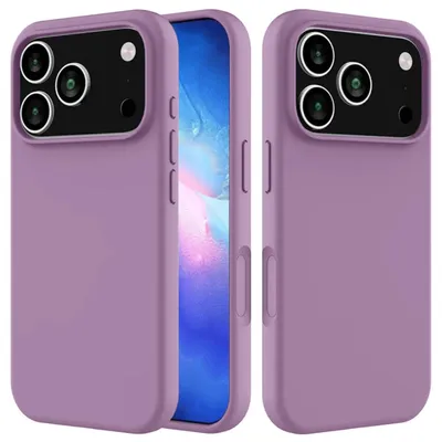 Produktbild von MobyDefend Hülle für iPhone 17 Pro Max - Matte Silikon Schutzhülle - Lila