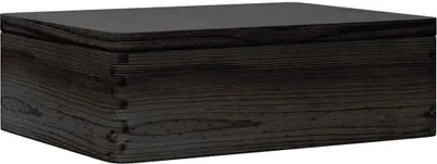 Immagine prodotto di vidaXL Scatola di legno con coperchio nero 40x30x13 cm in legno di pino massiccio
