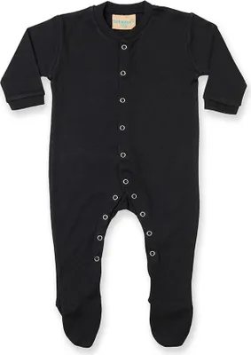 Produktbild von Larkwood Baby Unisex Langarm Strampler RW795 (Neugeborene) (Schwarz)
