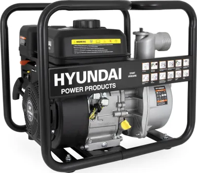 Produktbild von HYUNDAI Benzin-Wasserpumpe GWP57643 (23 m Förderhöhe, 500 L/Min, 30 m³/h, 2”/50 mm, 5.0 PS, 4-Takt)