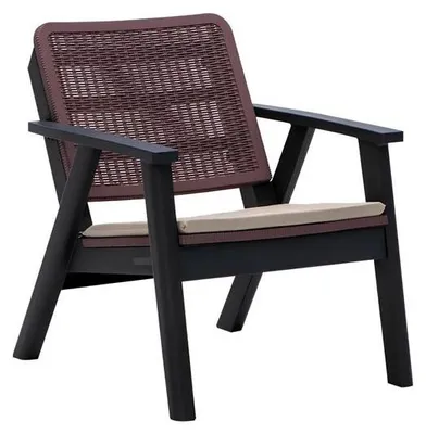 Produktbild von Brauner Gartenstuhl Gartensessel Designer Terrassen Sitzmöbel