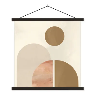 Produktbild von MuchoWow® Textilposter Formulare - Abstrakt - Gestaltung 120x120 cm mit schwarzem Rahmen - Aufhängungsset