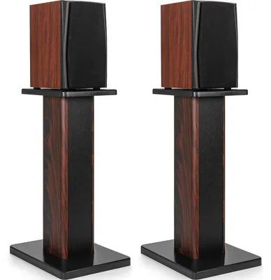 Immagine prodotto di Supporti per altoparlanti in legno, color marrone, altezza 50 cm, set da 2, supporti Hi-Fi