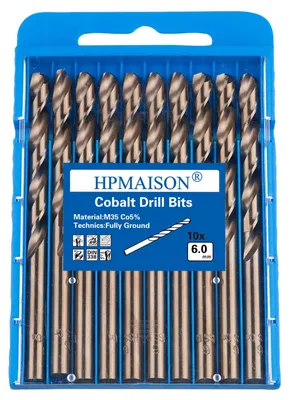 Obrázek produktu pro Sada vrtáků z tvrdolegované oceli, 10 kusů, 6 mm x 93 mm