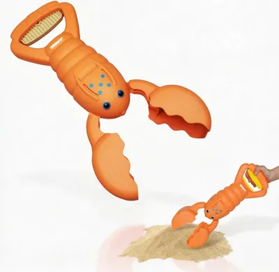 Produktbild von Sandgreifer Hummer Orange 34 cm - Eco-freundliches Sandspielzeug aus Weizenstroh-Mix für Kinder ab 3 Jahren