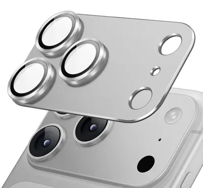 Produktbild von Avizar, Kameraschutz für iPhone 18 Pro aus Panzerglas mit Titanrahmen, Silber