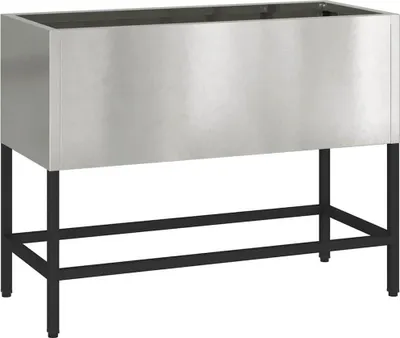 Produktbild von vidaXL Hochbeet Gartenpflanzer Silber 60 x 26 x 45 cm Edelstahl