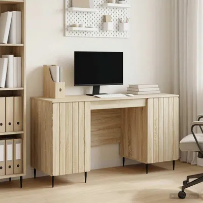 Immagine prodotto di Maison Exclusive - Scrivania in rovere Sonoma 142,5 x 50 x 75 cm, materiale a base di legno