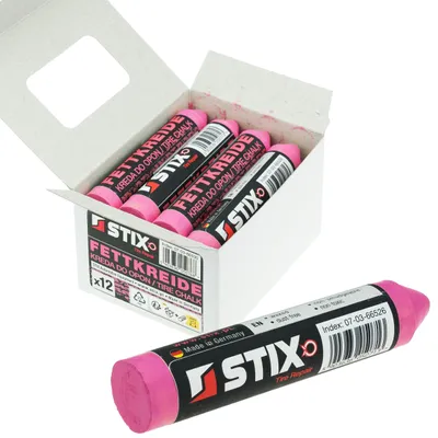 Produktbild von STIX 12 Stuck Fett-kreide Rosa, Reifenkreide, Reifenmarker