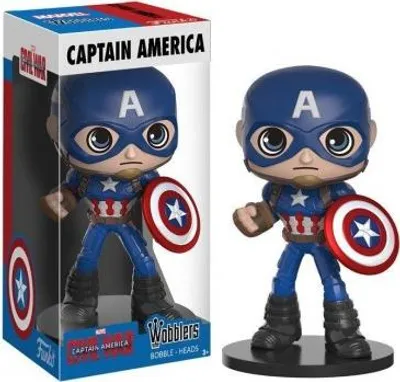 Image de FIGURINE FUNKO BOBBLE HEAD WOBBLERS MARVEL CIVIL WAR CAPTAIN AMERICA NOUVEAU !  Funko