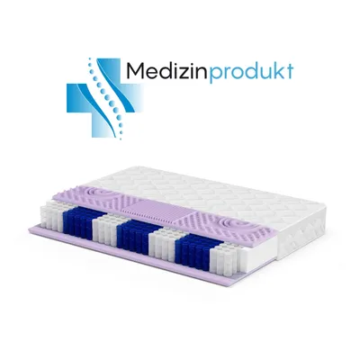 Obrázek produktu pro Matrace zdravotní, rozměr 180x200 cm, MEDIRO VITA, 7 zón, pružinový jádro s kapslovými pružinami, výška 27 cm, kvalitní matrace s pružinovým jádrem, vhodná pro alergiky