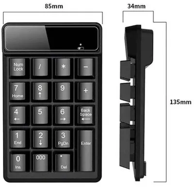 Immagine prodotto di Mini tastiera Bluetooth a 19 tasti, tastiera wireless