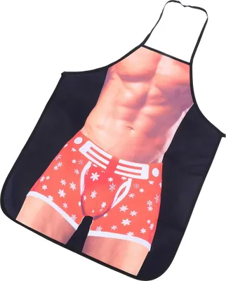 Obrázek produktu pro 3D vtipná kuchařská zástěra y mužská ženská zástěra Vodotěsná zástěra (Gym Man)