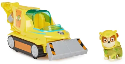 Produktbild von PAW Patrol , Aqua Pups - Basis Fahrzeug Spielzeugauto im Hammerhai-Design mit Rubble Welpenfigur, Fahrzeug, 3 Jahr(e), Grau, Gelb