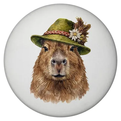Produktbild von Capybara mit alpenländischem Trachtenhut Magnet