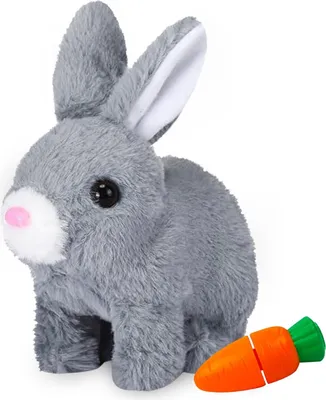 Produktbild von Hüpfendes Kaninchen,Hüpfendes Kaninchen Spielzeug,Sprechender Hasen,Hasen Kuscheltiere Klein,Geräusche Macht und Dessen Ohren und Nase Sich Bewegen, Plüschhase für Ostern Weihnachtstag Geschenke