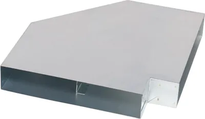 Produktbild von Flachkanal Bogen 90° mit Mittelsteg 250 x 50 mm