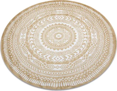Obrázek produktu pro Kulatý koberec FUN Napkin ubrousek - zlato žlutá kruh PRŮMĚR 160 cm