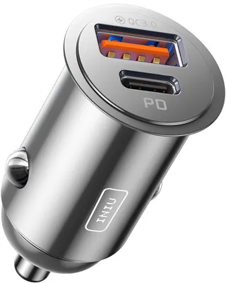 Produktbild von INIU Zigarettenanzünder, 60W [USB C 30W+USB A 30W] Auto Kfz Ladegerät