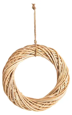 Produktbild von Dekokranz aus Weide Natur beige Hellbraun - Dekoidee Ø 38 cm