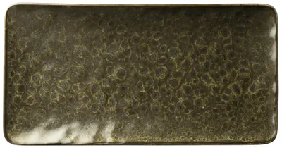 Produktbild von VERLO ALGA Rechteckiger Porzellanteller, grün, 25 × 13 × 1,7 cm