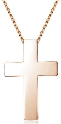 Produktbild von MATERIA Kreuz Anhänger Rosegold Damen Schmuck Silber 925 rose vergoldet wahlweise mit Kette KA-279-Rose