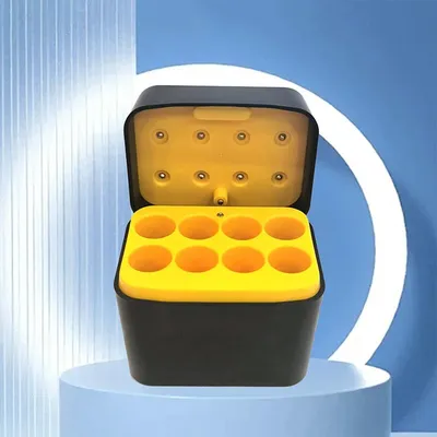 Produktbild von Wiederaufladbare AA-Batterien Set (1.5V, 3000mWh) mit 8-fach Ladegerät & LED, Gelb-Schwarz Design für Spielzeug, Geräte & Sport (ohne Batterie)
