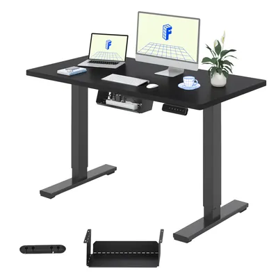 Obrázek produktu pro FLEXISPOT EN1, výškově nastavitelný psací stůl, rozměry 100x60 cm, elektrický, s jednodílnou pracovní deskou, systémem pro kabelové vedení a úložným prostorem, 4 paměťové funkce, černý