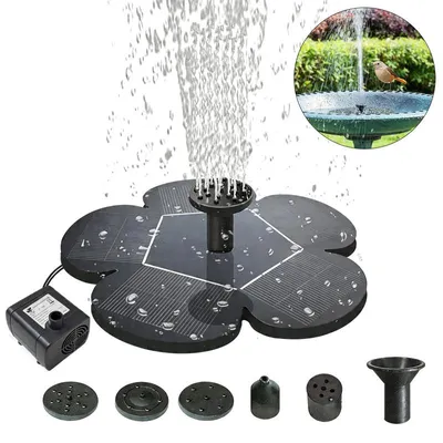 Produktbild von Schwimmender Solar Springbrunnen 4W für Gartenteich & Vogelbad – Solar Wasserfontäne als dekorative Gartenbeleuchtung