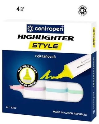 Produktbild von Soft-Textmarker, 4 Farben – Centropen