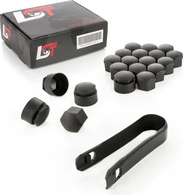 Produktbild von 20x Radschraube Kappen 17mm Schwarz Diebstahlhemmend für MAZDA HONDA TOYOTA