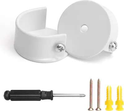 Productafbeelding van Ronde wandhouders, 28 mm, 2 stuks, metaal, voor gordijnroedes
