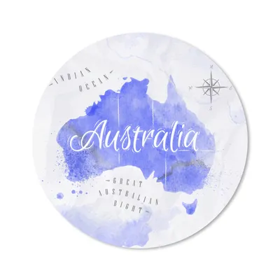 Produktbild von MuchoWow® Mauspad Mousepad Weltkarte - Australien - Blau 50x50 cm - Mousepads - Maus Mat - Pad - Mausunterlage - Vinyl