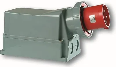Produktbild von 125A CEE Wandgerätestecker IP66 IP67 5-polig 125 A Stecker 5p 6h - PCE 545-6