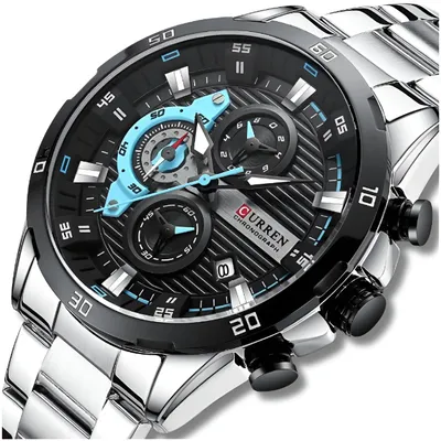Image de Montre Homme Curren Classic Elegant Chronograph Date Watch 4 Colors
