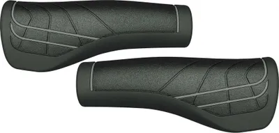 Produktbild von Herrmans 2099-0554 Lenkergriffe Grip Line, 125 mm, Ø 22 mm, schwarz/grau (1 Paar)
