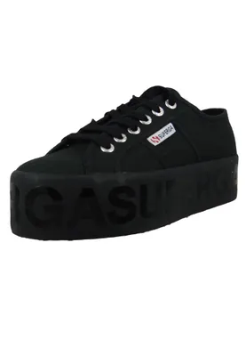 Produktbild von Superga Damen Low Sneaker COTW SHINYPRINTEDFOXING S71161W-2790 Schwarz