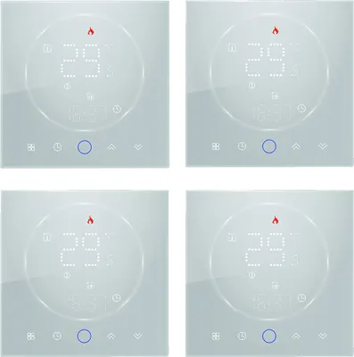 Obrázok produktu pre 4X digitálny izbový termostat LCD, 3A termostat na ohrev vody Nástenný termostat Podlahové vykurovanie vnútorný teplomer kompatibilný s Tmall Genie, Amazon Echo, Google Home