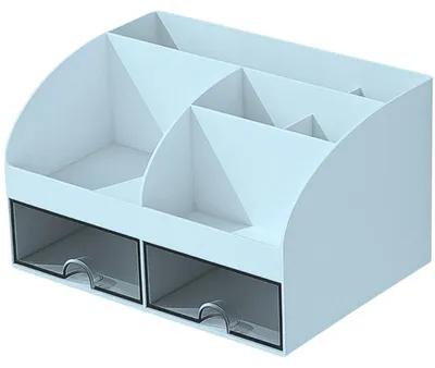 Obrázok produktu pre Verk 27654_N Multifunkčný stolný organizér so zásuvkami 21 x 14 x 12 cm, modrý
